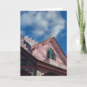 Blue Sky Pink Roofline - Martha's Vineyard Card