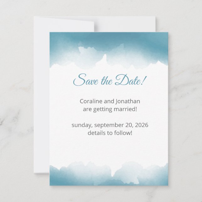 Blue Sky Save the Date (Front)