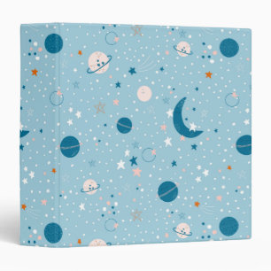Blue Sky & Space Pattern Binder