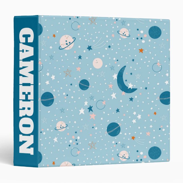 Blue Sky & Space Pattern Binder (Front/Spine)