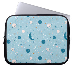 Blue Sky & Space Pattern Laptop Sleeve