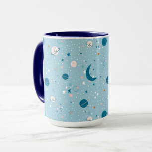 Blue Sky & Space Pattern Mug