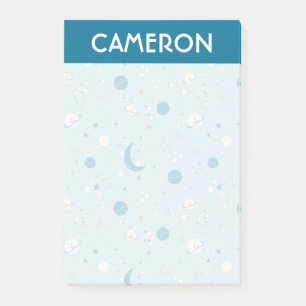 Blue Sky & Space Pattern Post-it Notes