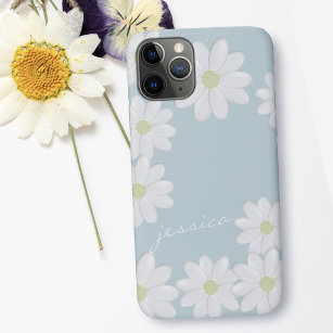 Blue Sky Springtime Daisies Custom iPhone 11 Pro Case