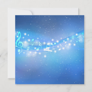 Blue Sky, Stars  And Music Notes