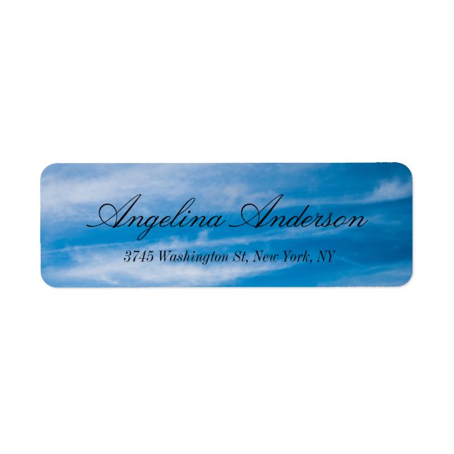 Blue Sky Stylish Elegant Handwriting Modern (Front)