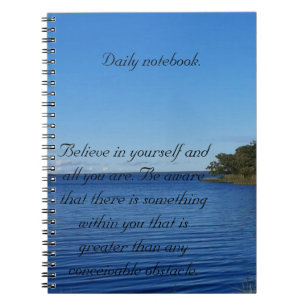 Blue sky Summer lake photo daily Notebook