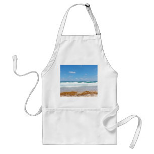 Blue Sky Surf Rolling Onto Shoreline Standard Apron