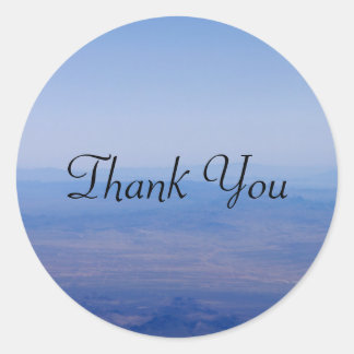 Blue Sky Thank You Classic Round Sticker