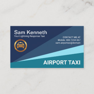 Blue Sky Triangles Airport Taxi Driver Business Card