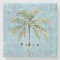 Blue Sky Tropical Palm Tree Sparkle