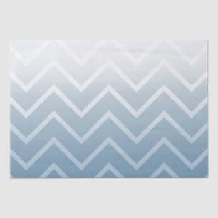 Blue Sky White Chevron Tissue Paper
