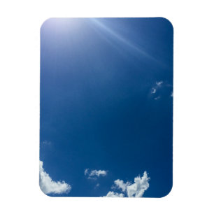 Blue Sky White Clouds Background Cloudy Skies Magnet