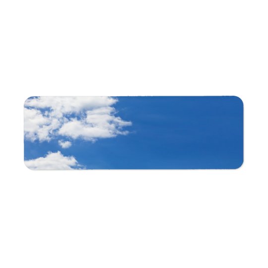 Blue Sky White Clouds Background Customized Blank Return Address Label