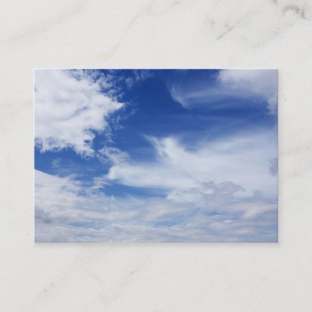 Blue Sky White Clouds Background - Customized Business Card (Front)