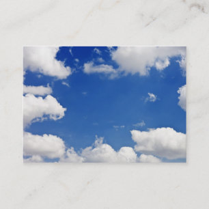 Blue Sky White Clouds Heaven Template Business Card