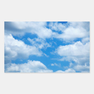 Blue Sky White Clouds Heavenly Skies Background Sticker