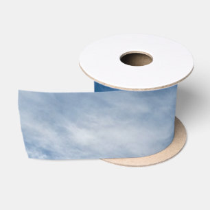 Blue Sky White Clouds Satin Ribbon