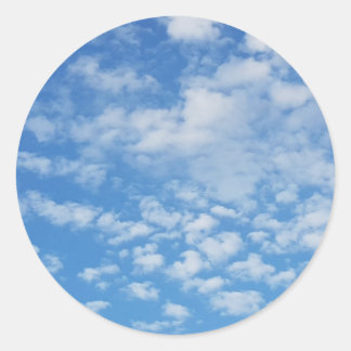 Blue Sky White Clouds Sticker Label Stickers