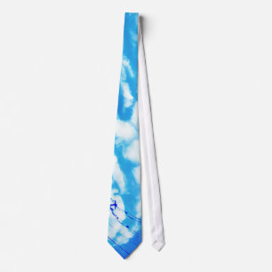 Blue Sky White Clouds Tie