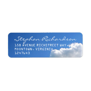 blue sky white clouds wedding