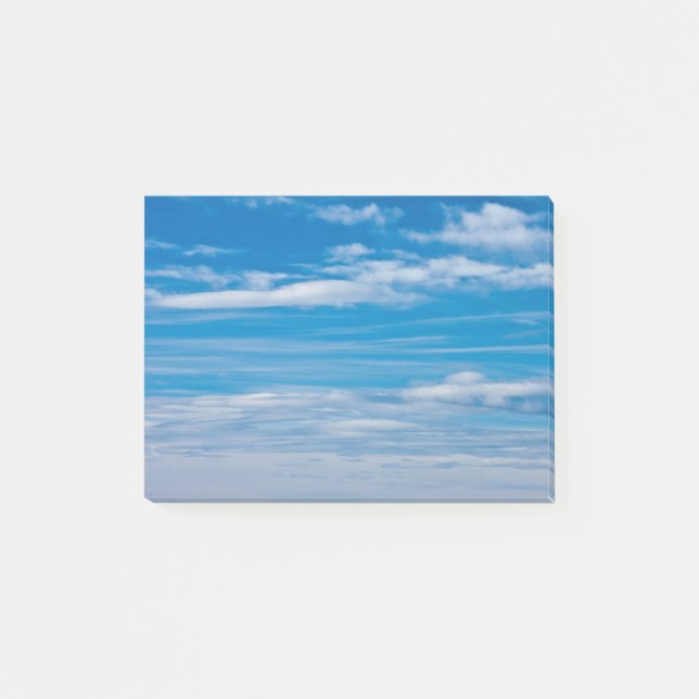 Blue Sky With Cloud Streaks Post-it Notes (Front)