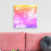 Blue Sky with Clouds in Purple Orange Yellow Photo