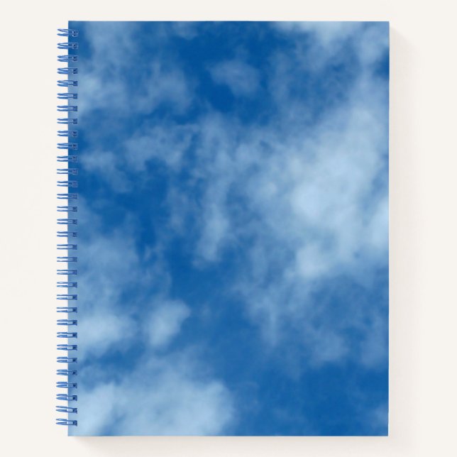 Blue Sky with Clouds Nature Photography Notebook (Front)