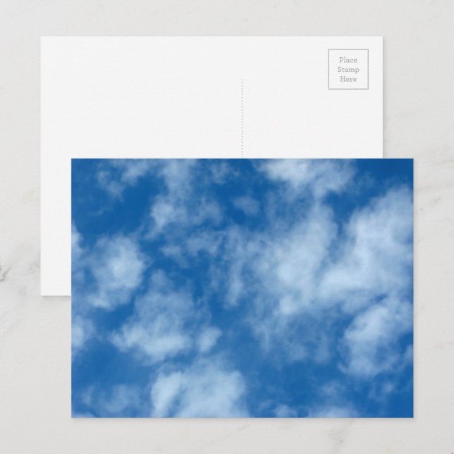 Blue Sky with Clouds Nature Photography Postcard (Front/Back)