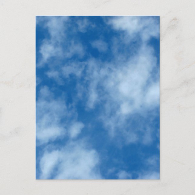 Blue Sky with Clouds Nature Photography Postcard (Front)
