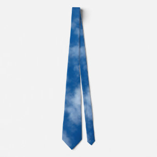 Blue Sky with Clouds Nature Photography Tie