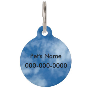 Blue Sky with Clouds Pet Tag