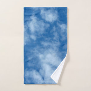 Blue Sky with Clouds Photo Hand Towel