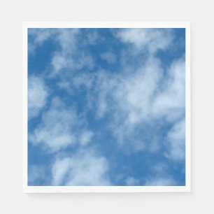 Blue Sky with Clouds Photo Napkin