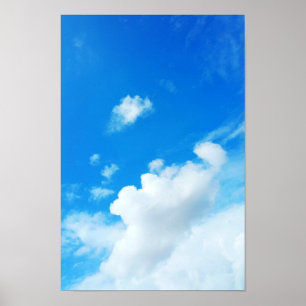Blue Sky with Clouds Photo Poster