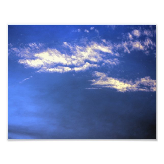 Blue Sky with Clouds Photo Print (Front)