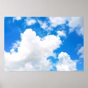 Blue Sky with Few Clouds Photo Poster