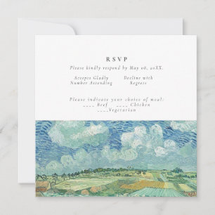 Blue Sky with Green Field wedding RVSP card