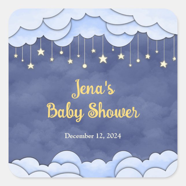 Blue Sky with Haning Stars - Sticker (Front)