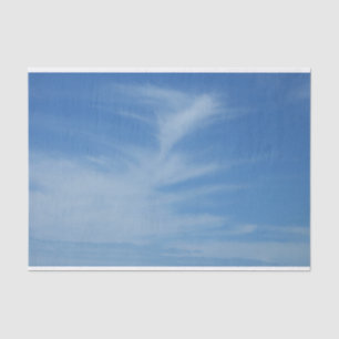 Blue Sky with White Clouds Abstract Nature Photo Tissue Paper
