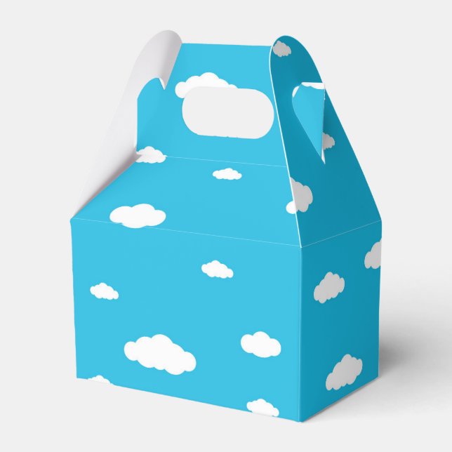 Blue Sky with White Clouds Favor Box (Front Side)