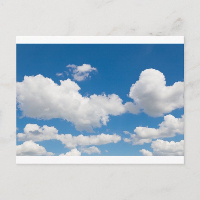 Blue sky with white clouds postcard (Front)
