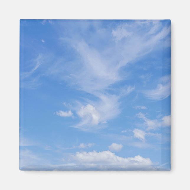 Blue Sky With Wispy Clouds Magnet (Front)