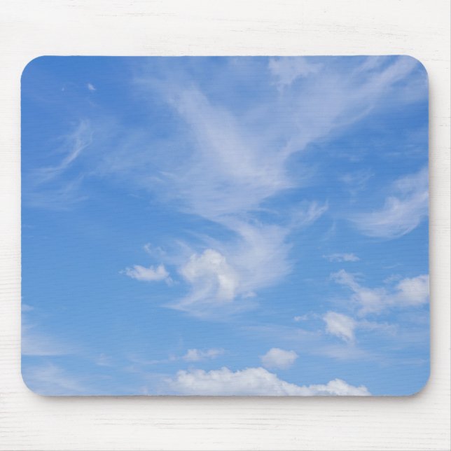 Blue Sky With Wispy Clouds Mouse Pad (Front)