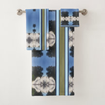 BLUE SKYFLOWER DRYSME1 WASH CLOTH AND BATH SET