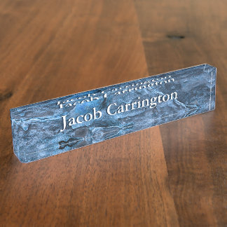 Blue Slate Nameplate