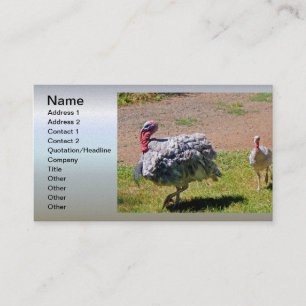 Blue Slate Thanksgiving Day Turkey Business Card