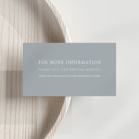 Blue Slate Wedding Website Cards