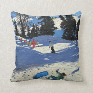 Blue Sledge Belle Plagne Throw Pillow