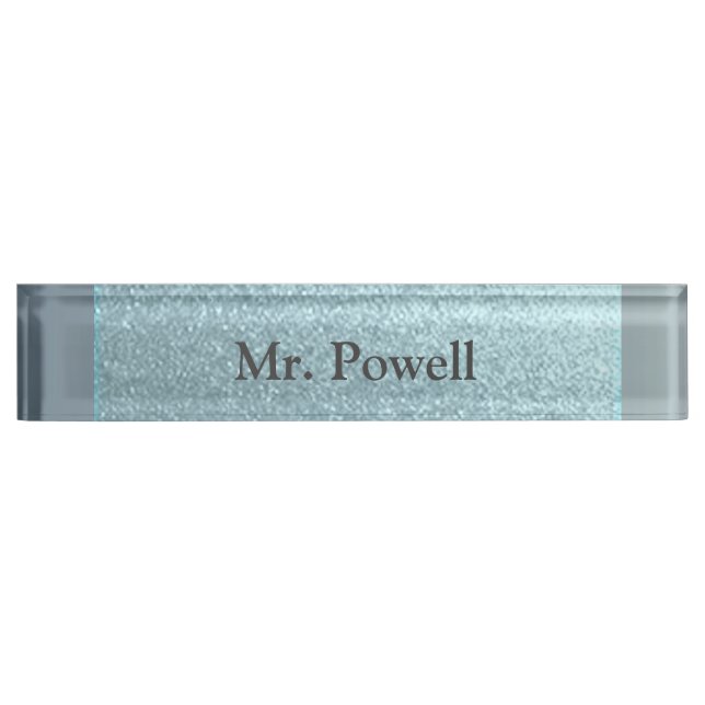 Blue Slick Faux foil Name Plate (Front)